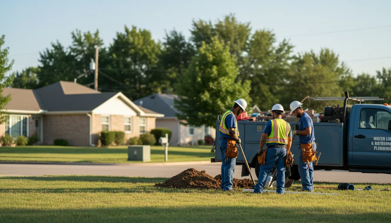 Residential water line and bathroom plumbing service in Cub Run, KY